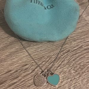 Return to Tiffany Blue Double Heart Tag Pendant